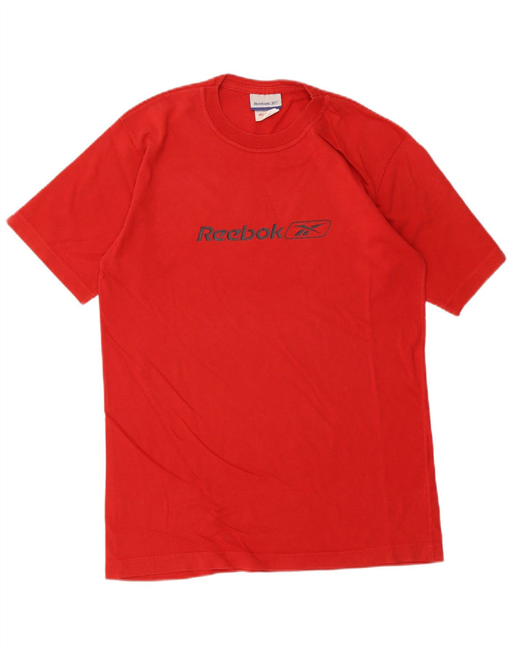 Reebok Mens Graphic T-Shirt Top Small Red Cotton
