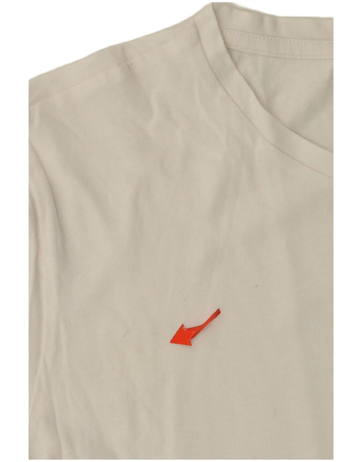 LOTTO Womens T-Shirt Top UK 10 Small White Cotton