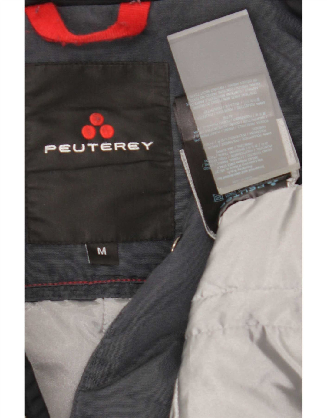 PEUTEREY Mens Padded Jacket UK 38 Medium Navy Blue Polyamide