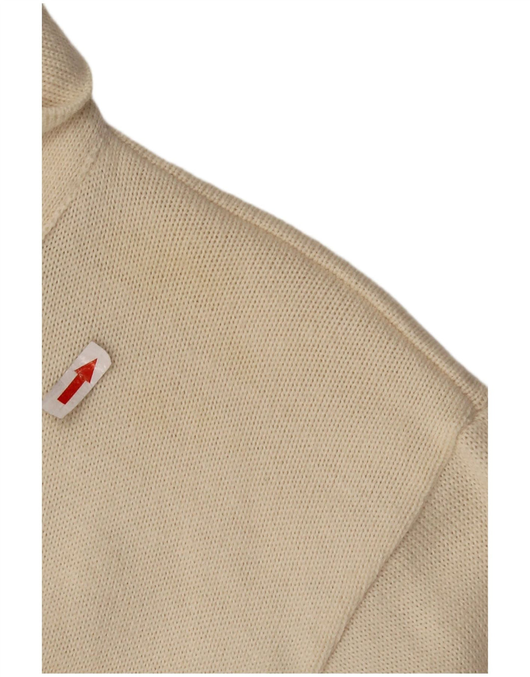 CIRO ESPOSITO Womens Knit Shirt Blouse UK 14 Large Off White Wool