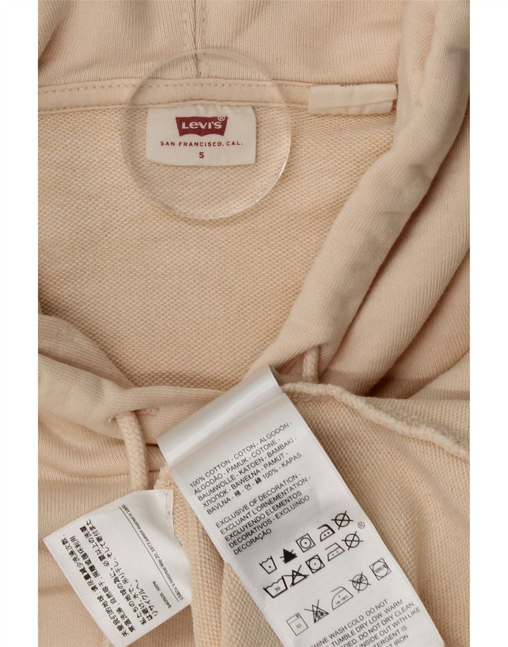 Levi's Mens Hoodie Jumper Small Beige Cotton