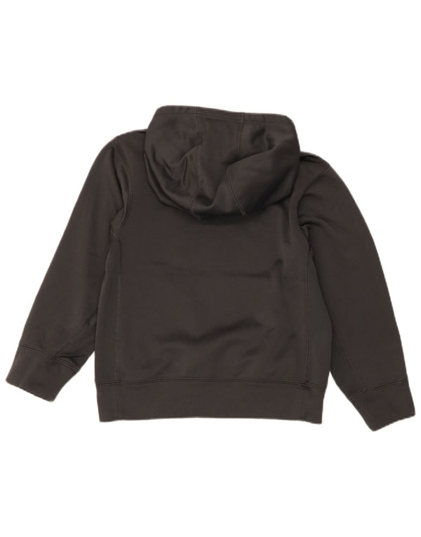 Nike Boys Therma-Fit Graphic Hoodie Jumper 8-9 Years Small Grey Polyester