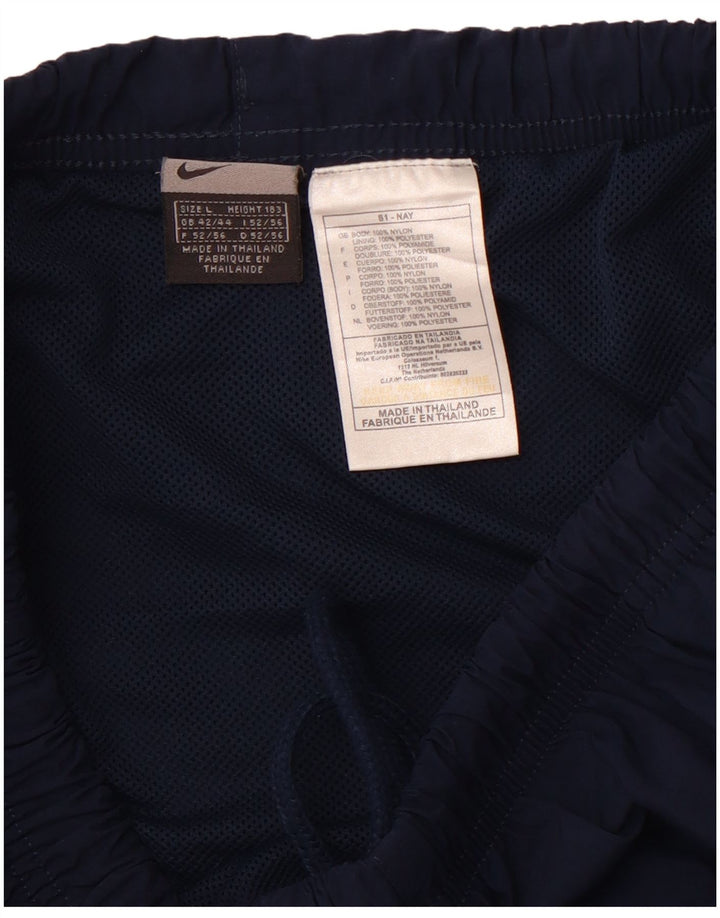 NIKE Mens Sport Shorts Large  Navy Blue Polyester