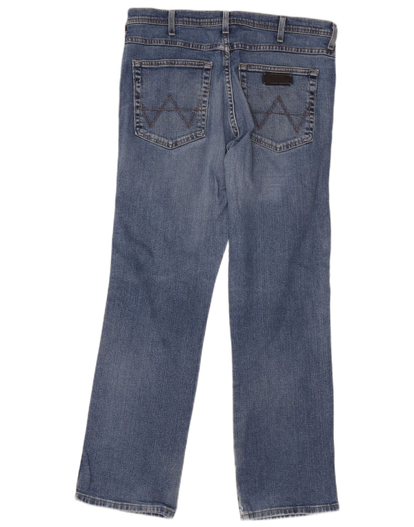 Wrangler Mens Arizona Stretch Straight Jeans W36 L32 Blue Cotton