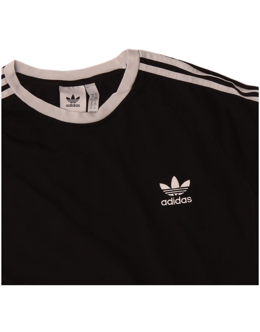 ADIDAS Mens Top Long Sleeve XL Black Cotton
