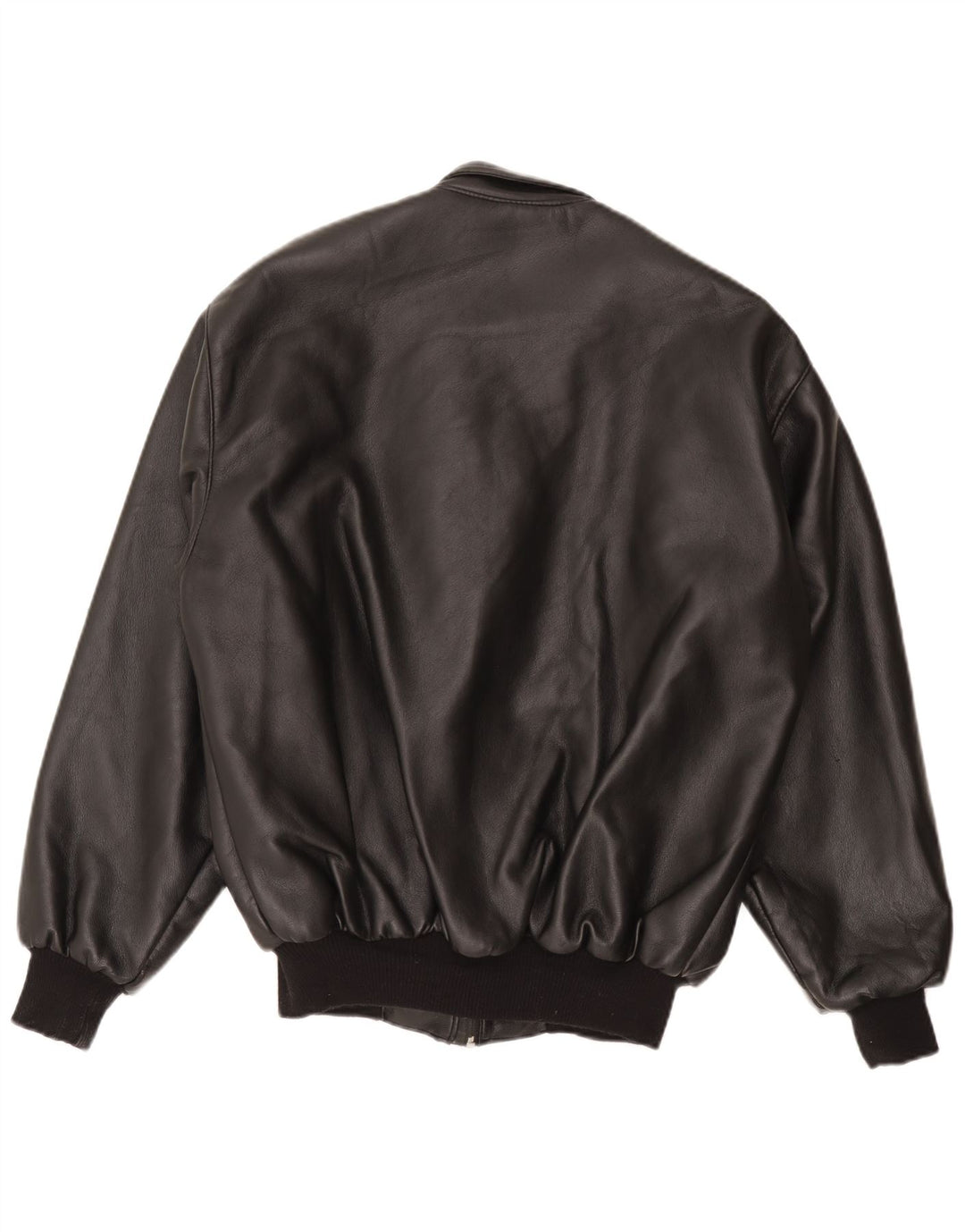 Pervin Mens Leather Jacket UK 42 XL Black
