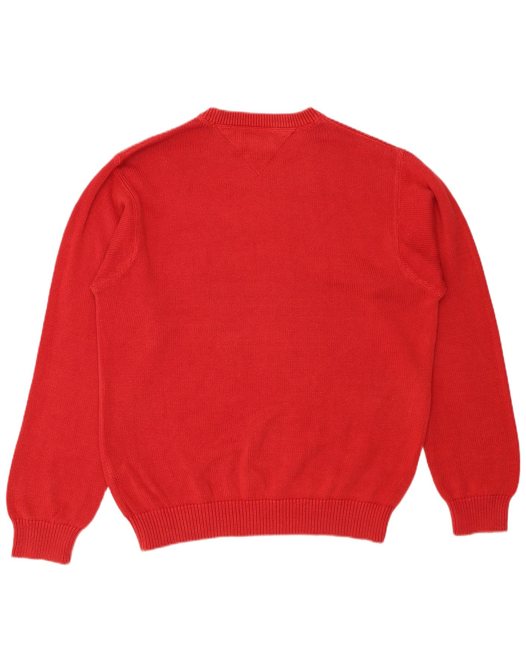 TOMMY HILFIGER Mens Crew Neck Jumper Sweater Large Red Cotton