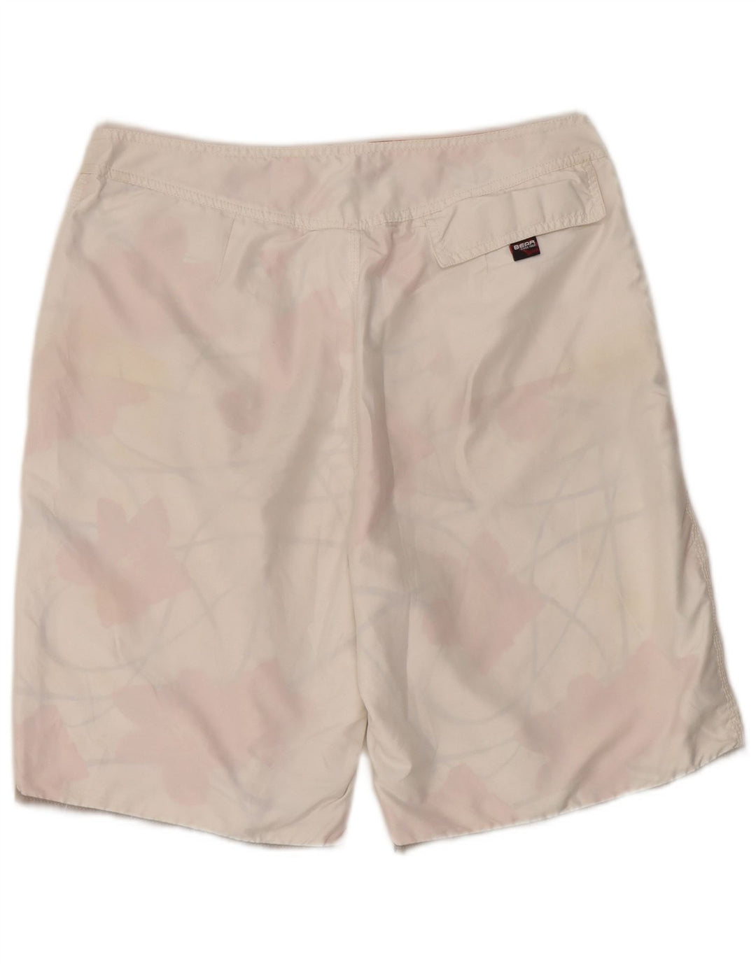 Bear Mens Reversible Swimming Shorts Medium White Polyester