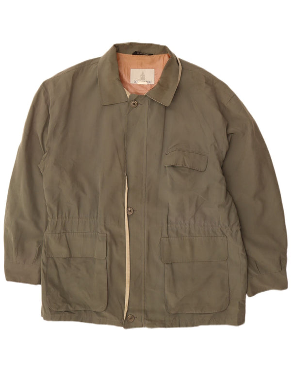 LONDON FOG Mens Utility Jacket UK 42 XL Khaki
