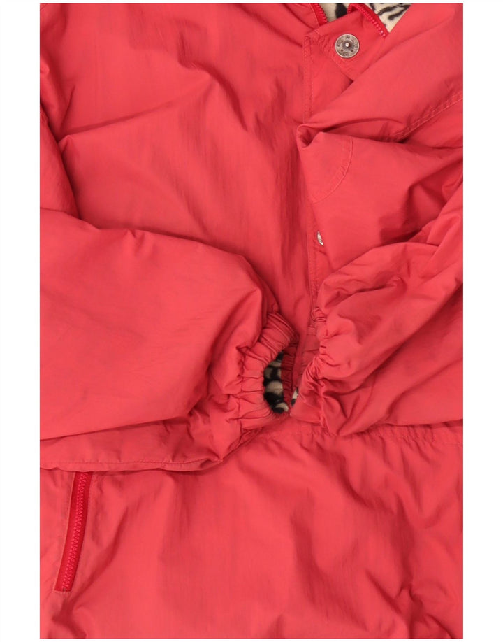 Schoffel Mens Hooded Pullover Reversible Jacket UK 46 3XL Red Floral Retro