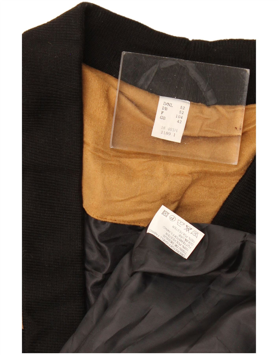 VINTAGE Mens Bomber Jacket UK 42 XL Black Colourblock Polyester