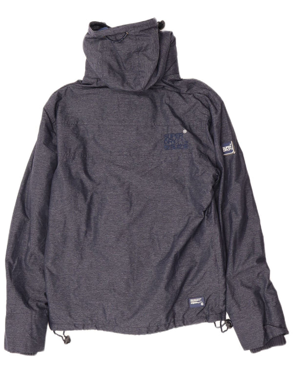 Superdry Mens Windcheater Hooded Windbreaker Jacket UK 36 Small Navy Blue