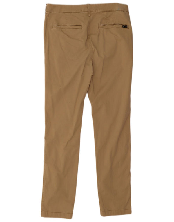 Hollister Mens Skinny Chino Trousers W32 L31 Beige Cotton
