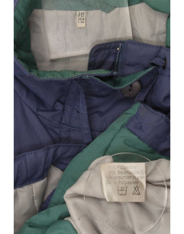 Vintage Womens Oversized Padded Coat UK 14 Large Blue Polyester