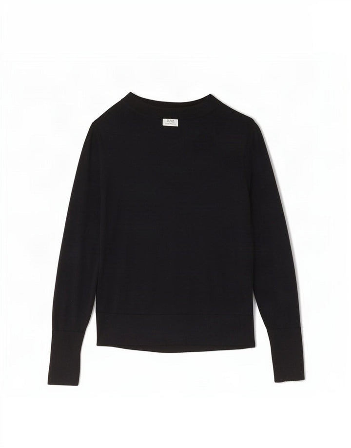 Jigsaw Womens Turtle Neck Jumper Sweater UK 12 Medium Black Wool