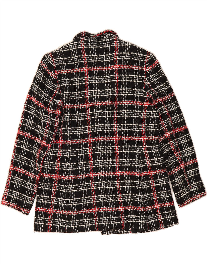 MASSIMO DUTTI Womens 2 Button Blazer Jacket EU 44 XL Black Check Acrylic Vintage Massimo Dutti and Second-Hand Massimo Dutti from Messina Hembry 