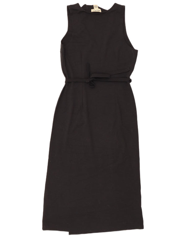 EDDIE BAUER Womens Petite Sleeveless Wrap Dress UK 16 Large Black