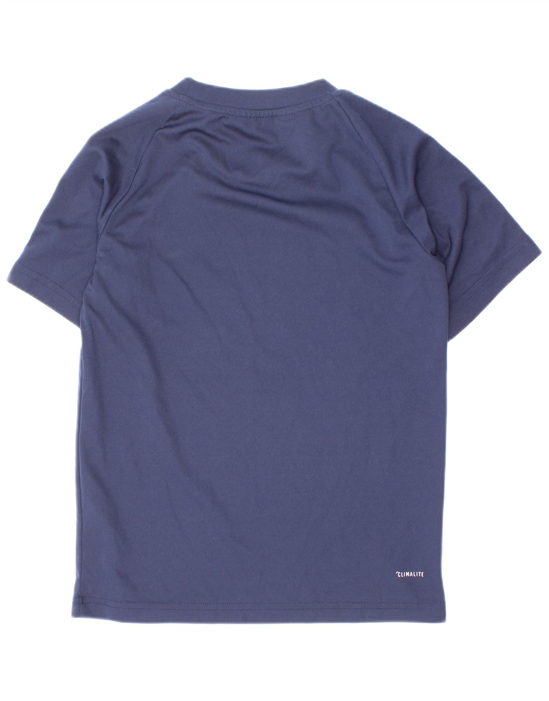 Adidas Boys Climalite T-Shirt Top 7-8 Years Navy Blue Polyester