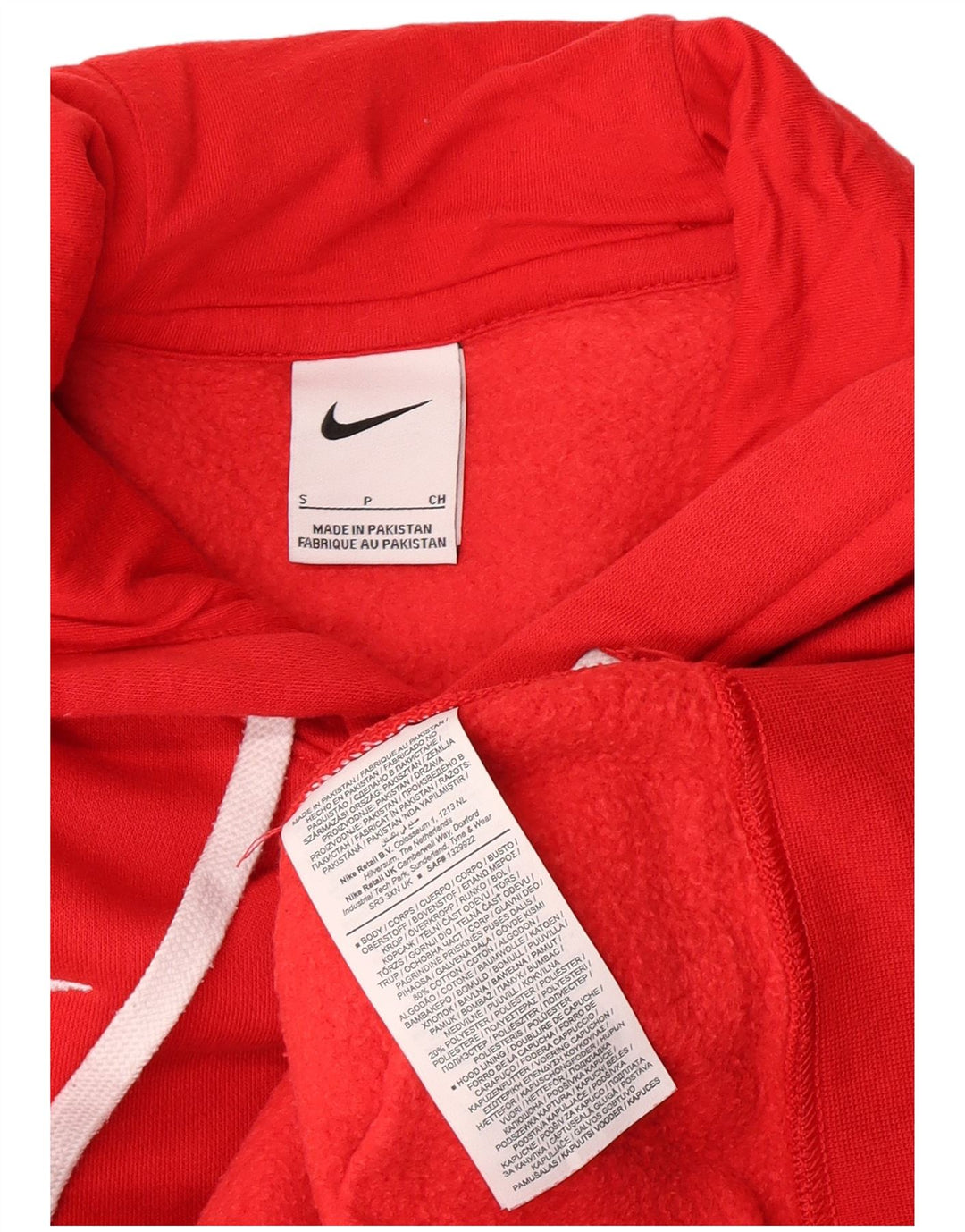 Nike Mens Hoodie Jumper Small Red Cotton