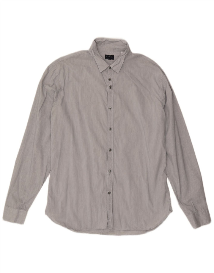 Paul Smith Mens Shirt Large Blue Pinstripe Cotton