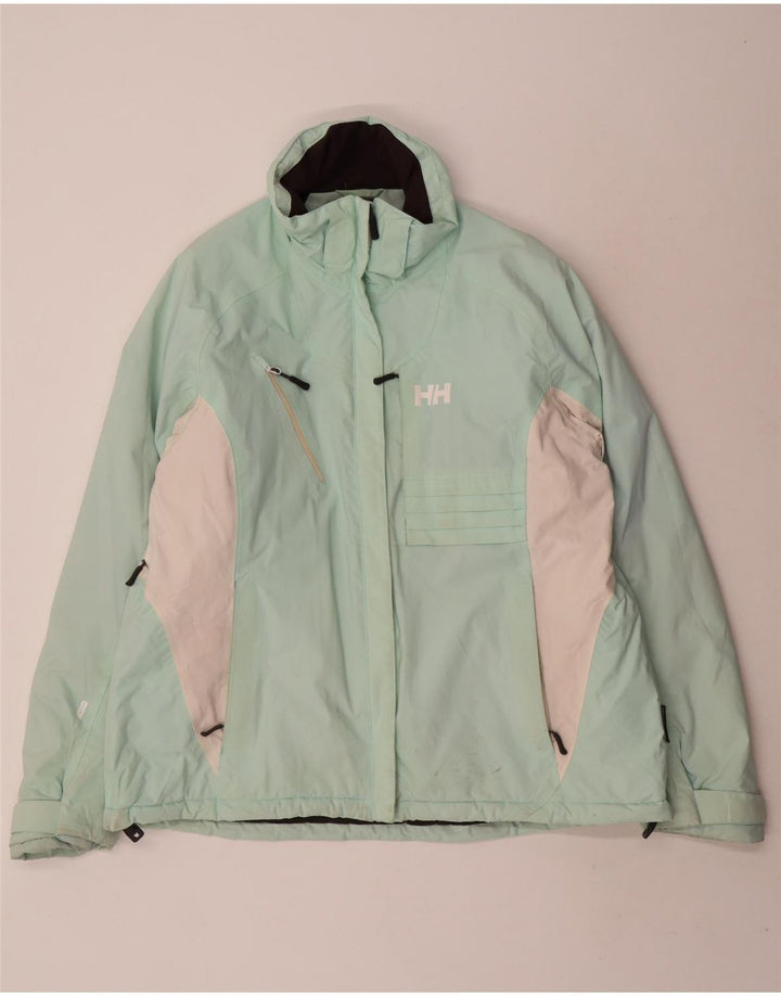 Helly Hansen Womens Ski Jacket UK 20 2XL Turquoise Colourblock Polyamide