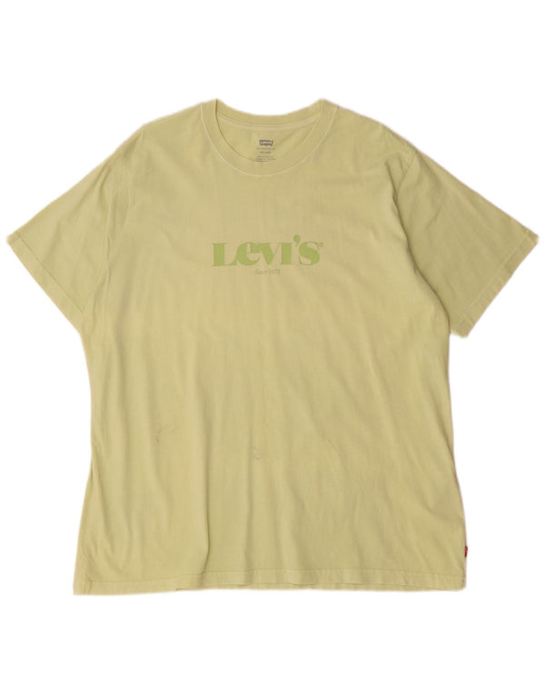 Levi's Mens Relaxed Fit Graphic T-Shirt Top Large Green Cotton