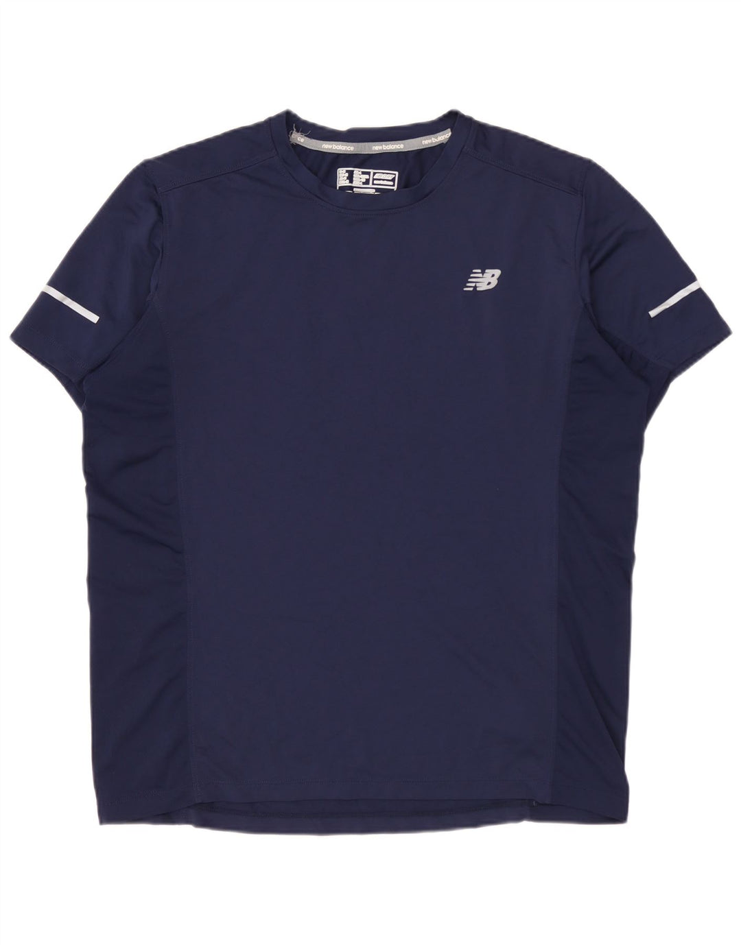 NEW BALANCE Mens T-Shirt Top Medium Navy Blue Polyester