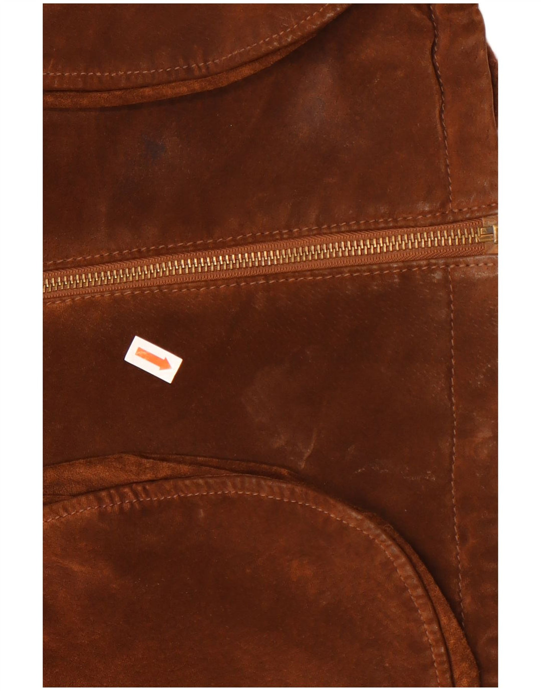 Conbipel Womens Suede Jacket IT 44 Medium Brown Leather