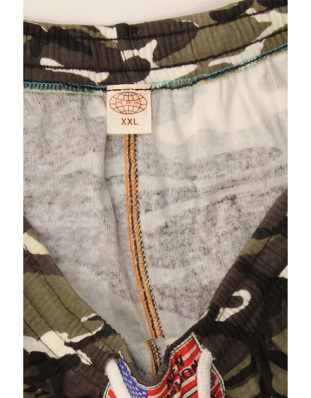 VINTAGE Mens Tracksuit Trousers 2XL  Green Camouflage