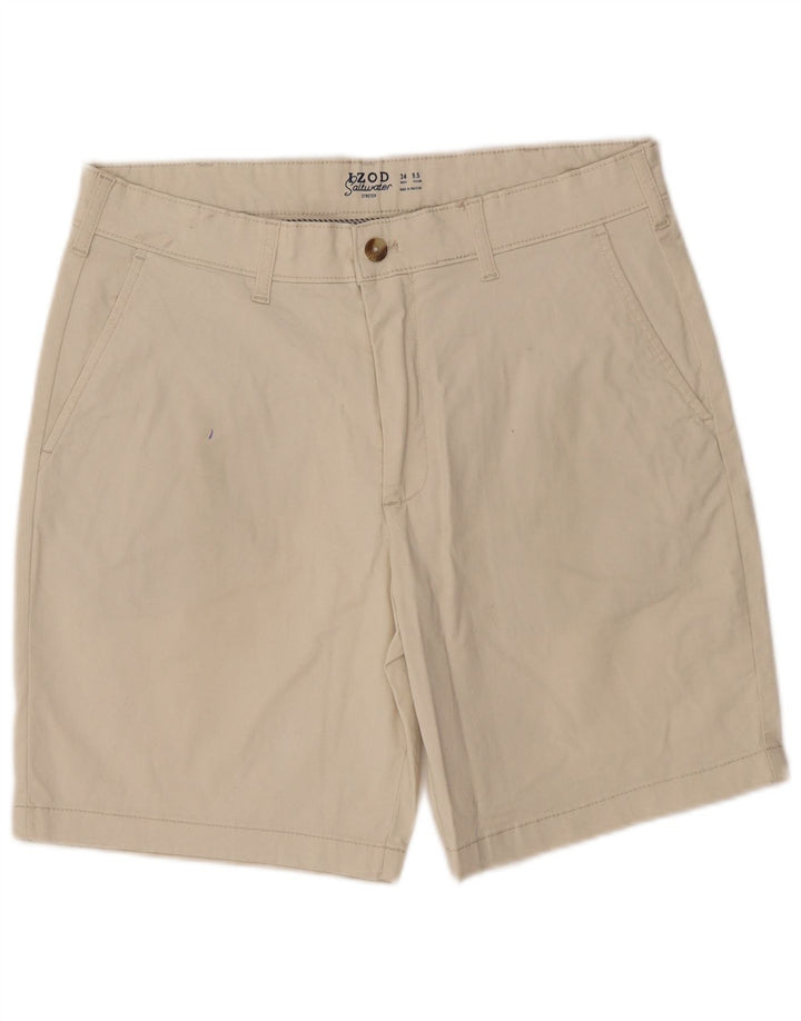 Izod Mens Salt Water Chino Shorts W34 Large Beige Cotton