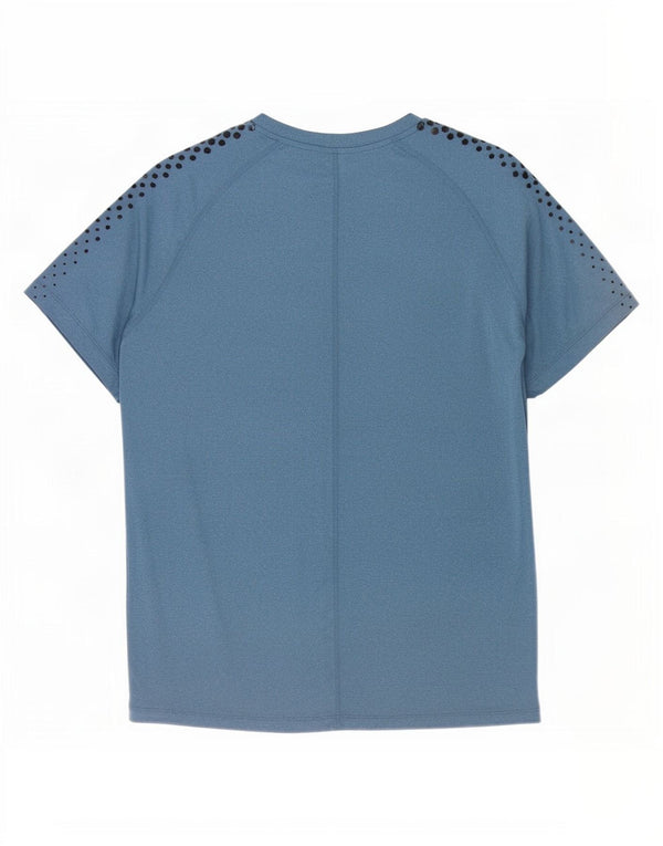 Asics Mens T-Shirt Top XL Navy Blue Spotted Polyester