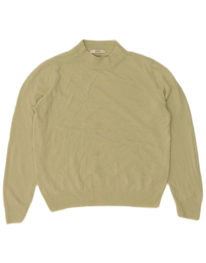 Marks & Spencer Womens Crop Turtle Neck Jumper Sweater UK 12 Medium Green