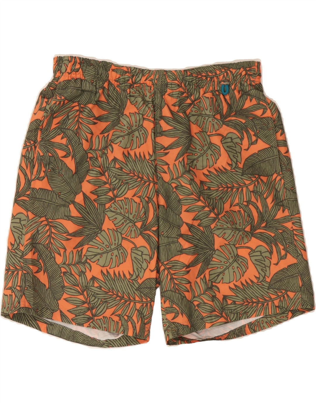 EDDIE BAUER Mens Swimming Shorts Medium Orange Floral Polyester Vintage Eddie Bauer and Second-Hand Eddie Bauer from Messina Hembry 