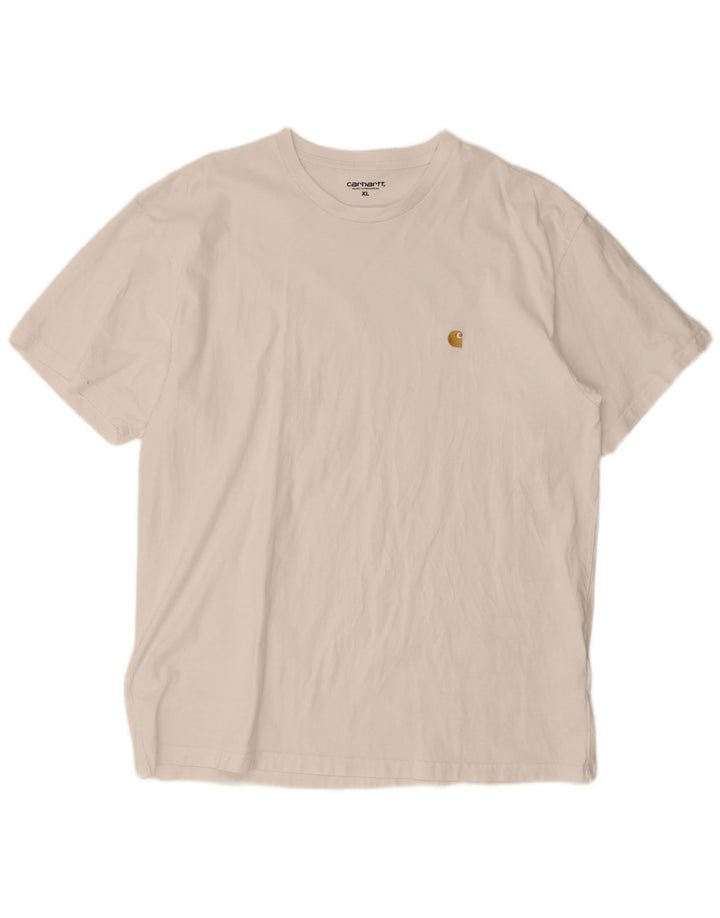Carhartt Mens T-Shirt Top XL White Cotton
