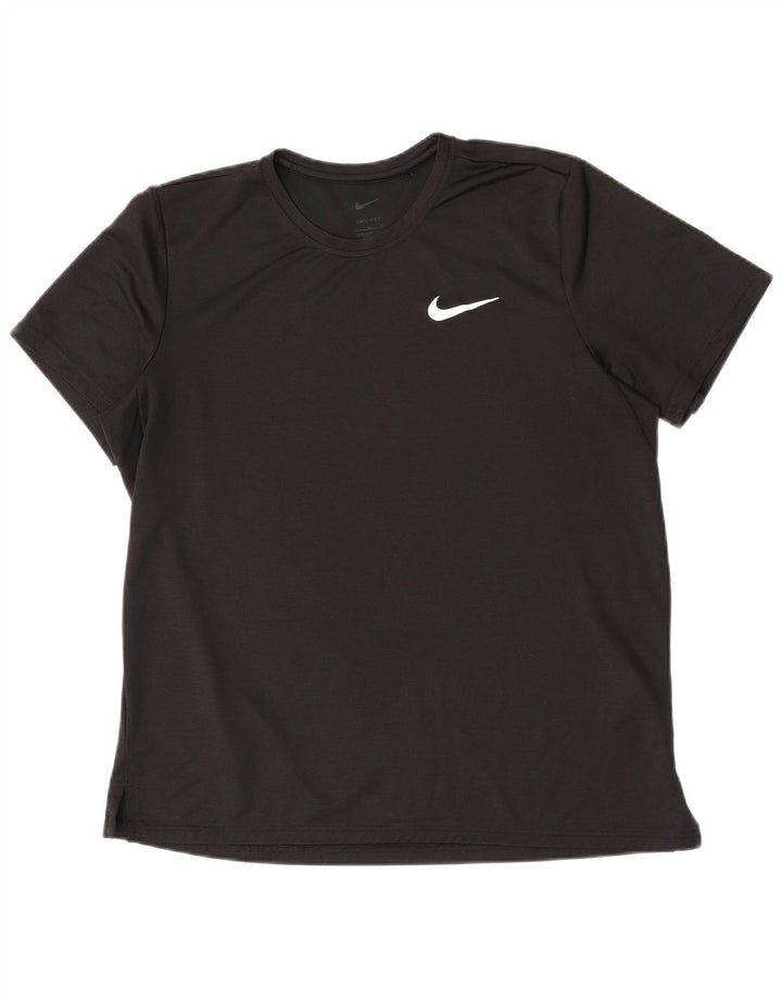 Nike Mens Dri Fit T-Shirt Top Large Black Polyester