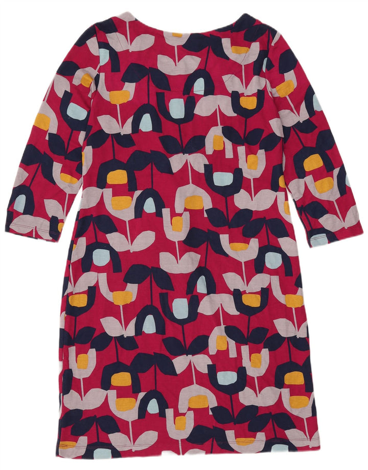 WHITE STUFF Womens 3/4 Sleeve Sheath Dress UK 12 Medium Pink Floral