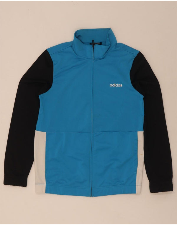 Adidas Womens Tracksuit Top Jacket UK 12/14 Medium Blue Colourblock