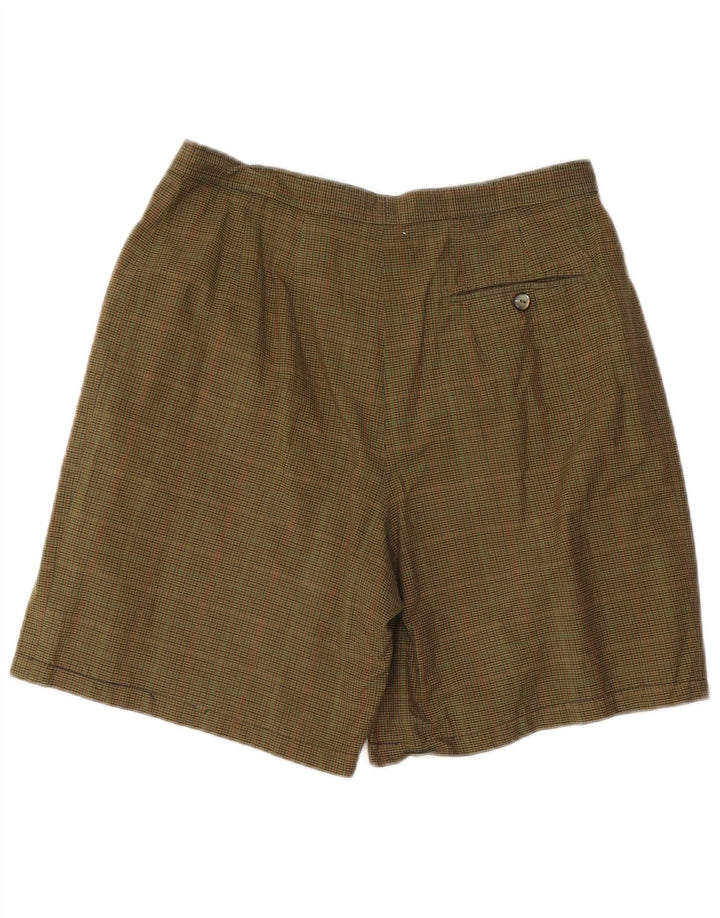 Vintage Womens Pegged Chino Shorts W32 Large Khaki Check