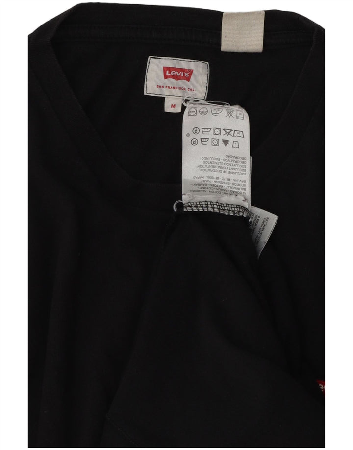 LEVI'S Mens T-Shirt Top Medium Black Cotton