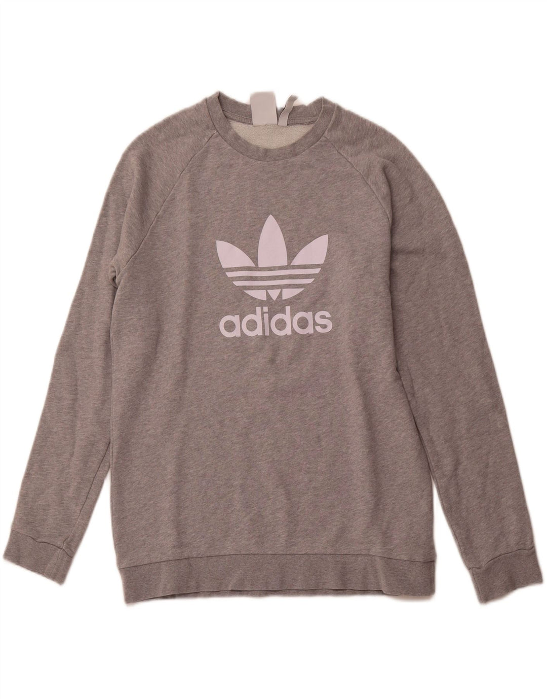 ADIDAS Mens Graphic Sweatshirt Jumper Medium Grey Cotton Sports
