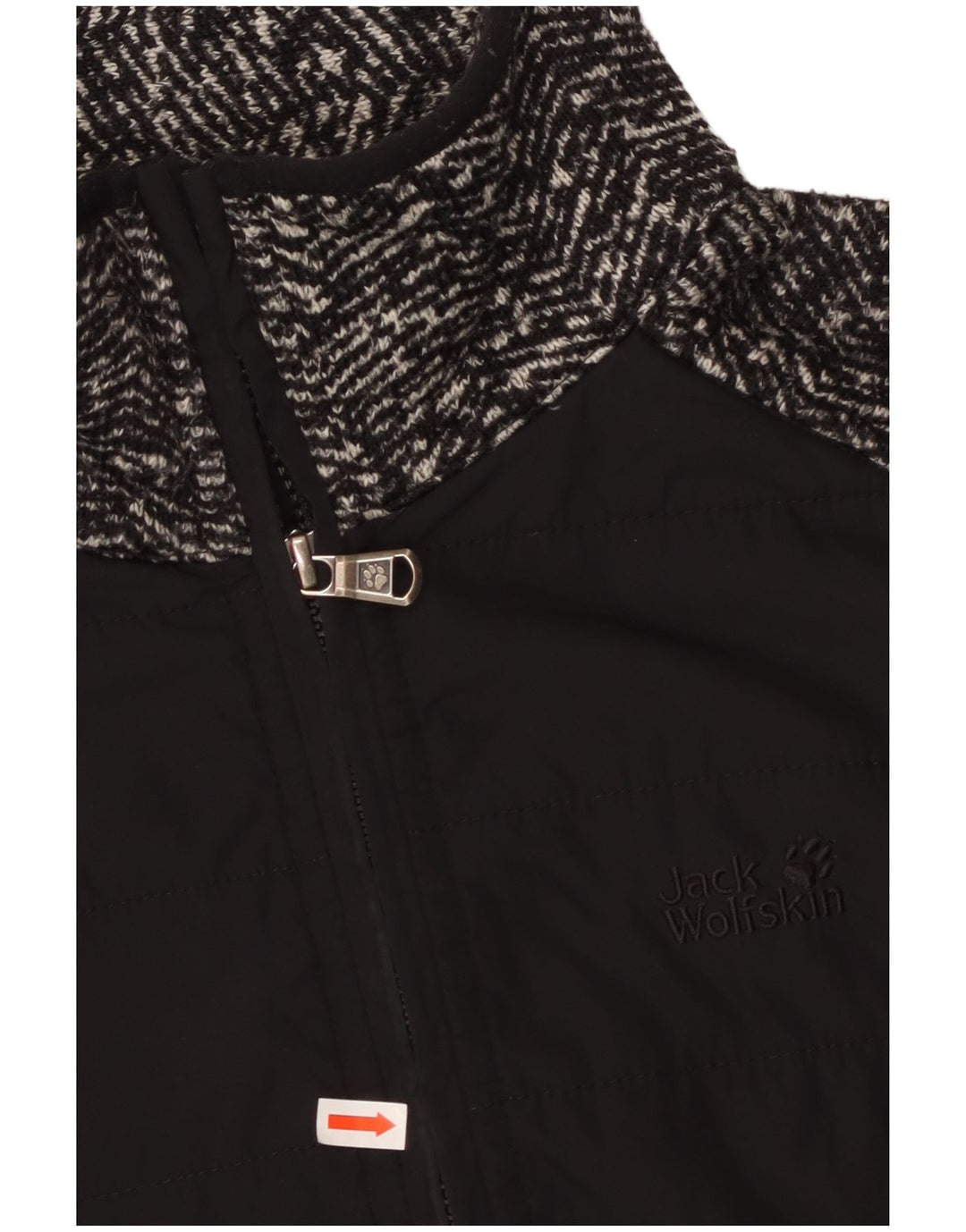 JACK WOLFSKIN Womens Tracksuit Top Jacket UK 14/16 Large Black Herringbone