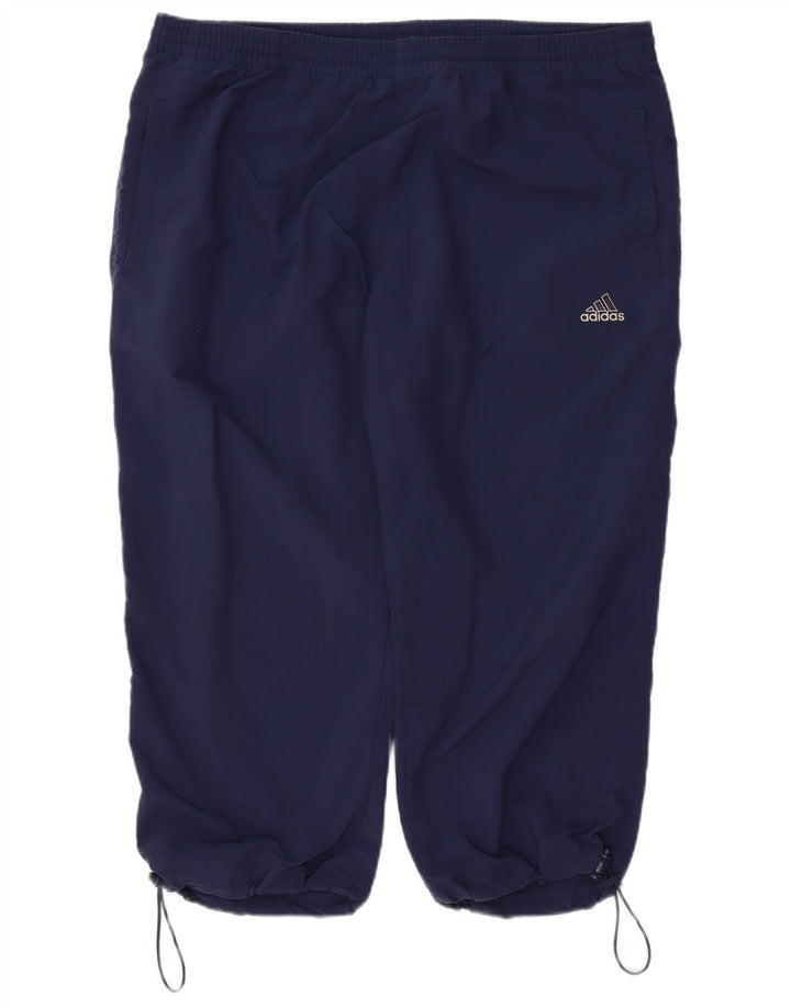 ADIDAS Mens Capri Tracksuit Trousers XL  Navy Blue Polyester