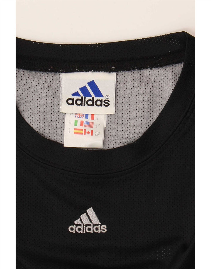 Adidas Mens T-Shirt Top Small Black Polyester