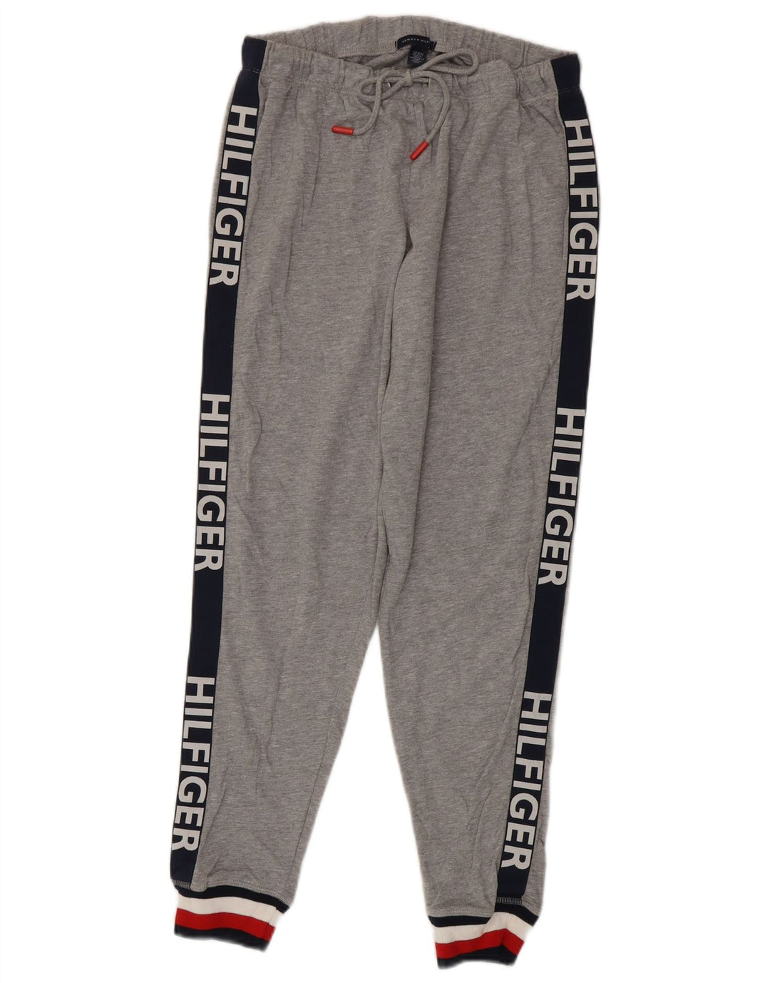 TOMMY HILFIGER Mens Tracksuit Trousers Joggers Small Grey Colourblock