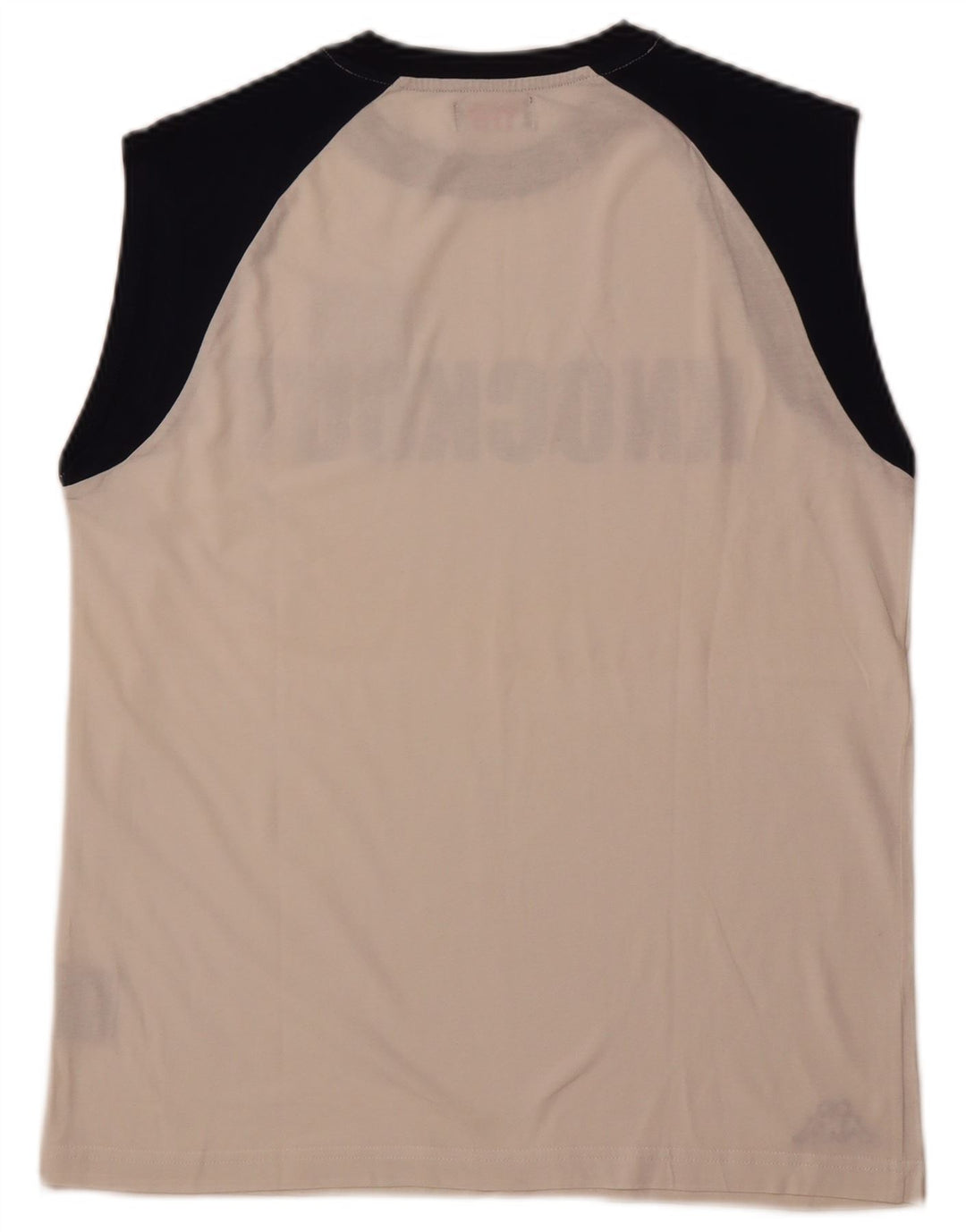 KAPPA Mens Graphic Vest Top Large White Colourblock Cotton