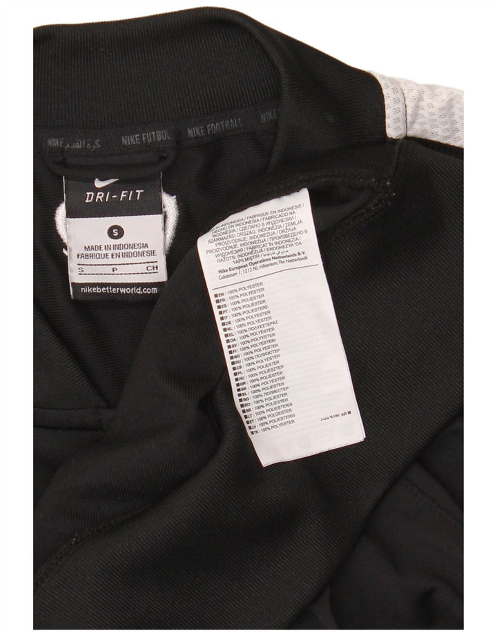 Nike Mens Dri Fit Tracksuit Top Jacket Small Black Colourblock Polyester
