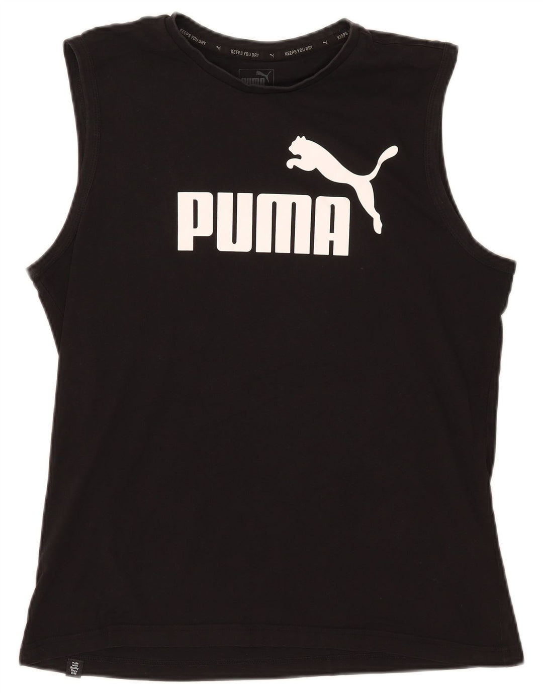 Puma Mens Graphic Vest Top Large Black Cotton