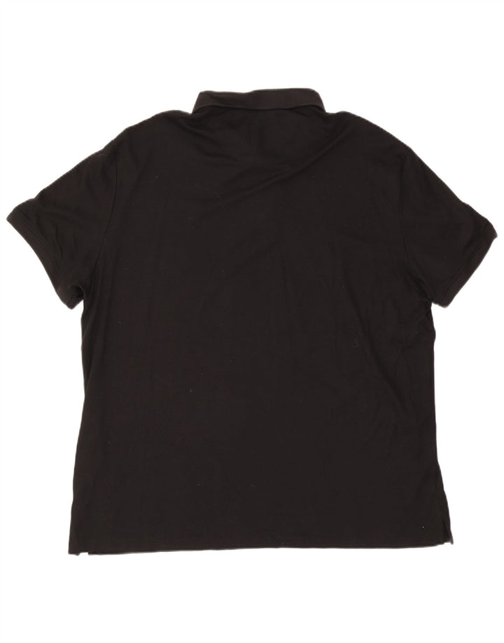CALVIN KLEIN Mens Polo Shirt 2XL Black