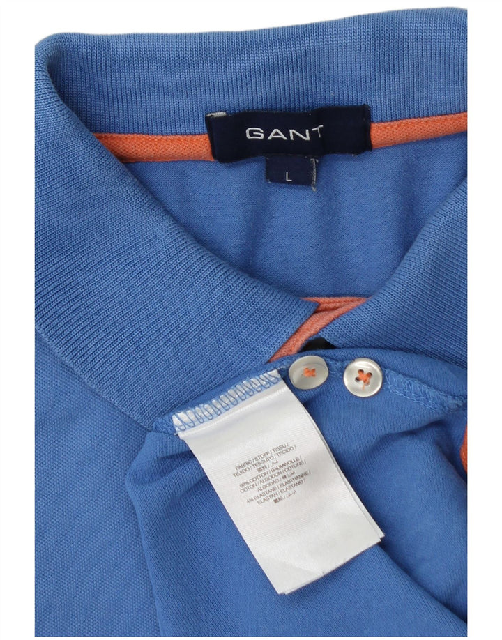 GANT Boys Polo Shirt 15-16 Years Large Blue Cotton