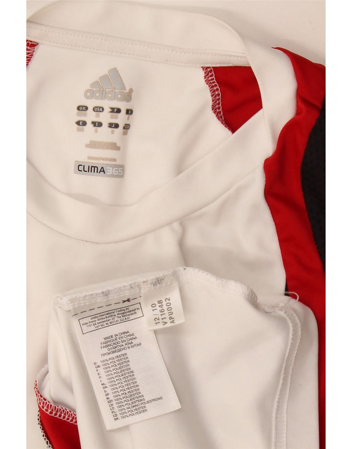 ADIDAS Mens Clima 365 T-Shirt Top UK 40/42 Medium White Colourblock